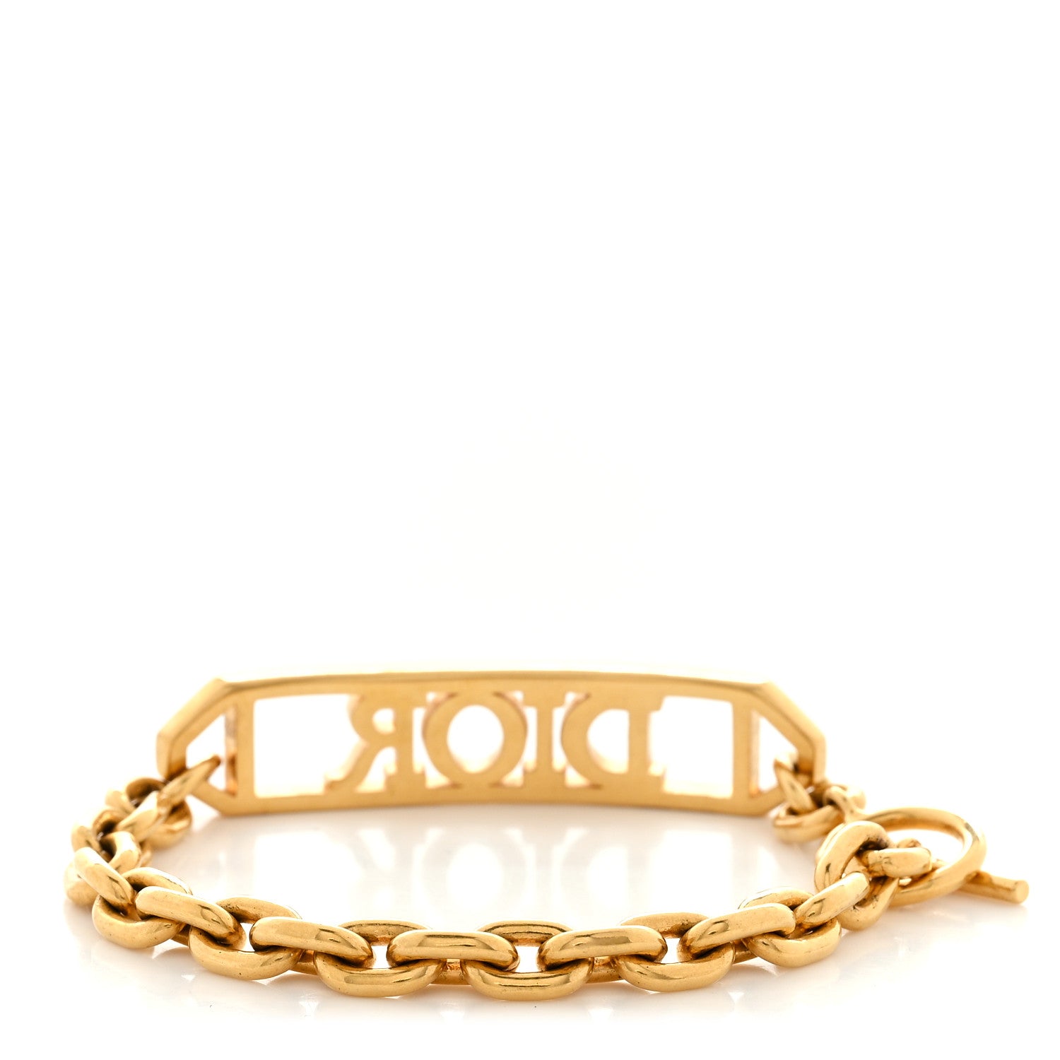 Christian Dior Metal Crystal Logo Dio(r)evolution Bracelet Gold 3 of 5