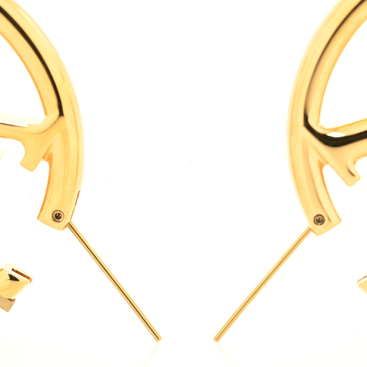Metal Louise Hoop Earrings Gold