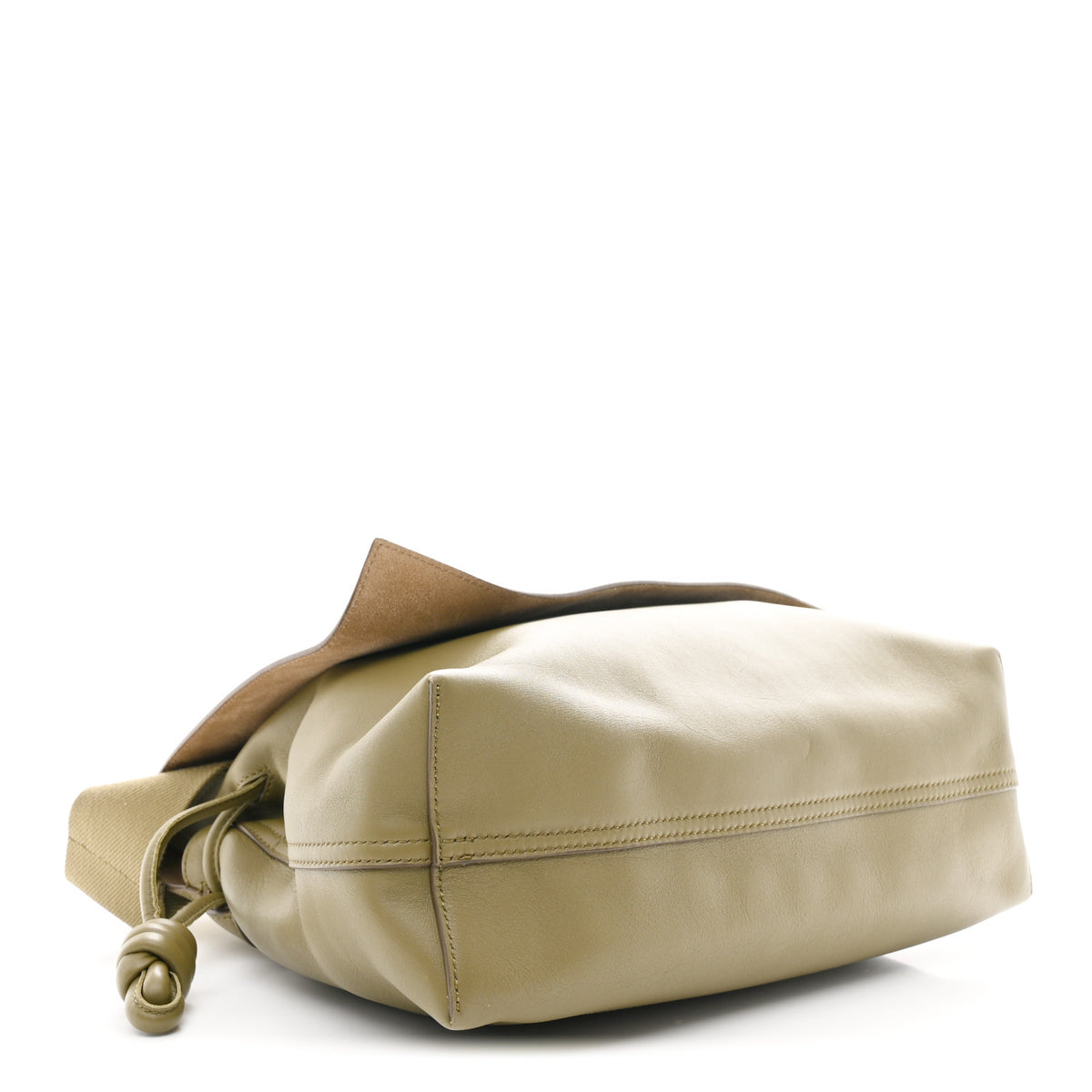 Loewe Shiny Supple Calfskin Flamenco Satchel Olive 4 of 10