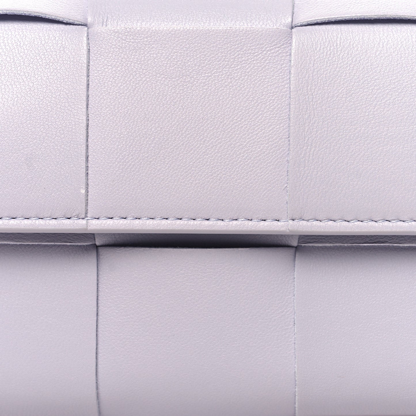 Lambskin Maxi Intrecciato Padded Large Flap Wallet Oyster Lilac