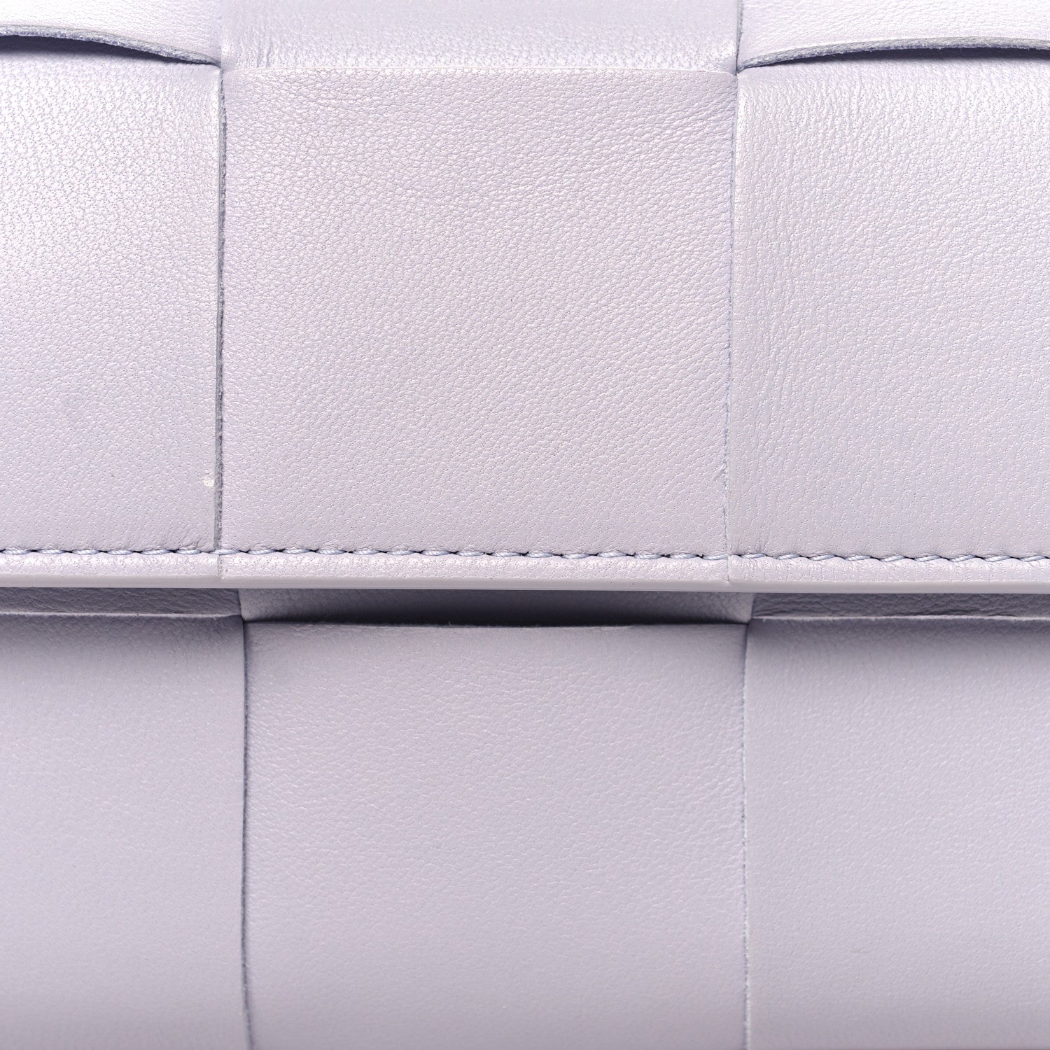 Bottega Veneta Lambskin Maxi Intrecciato Padded Large Flap Wallet Oyster Lilac 8 of 8