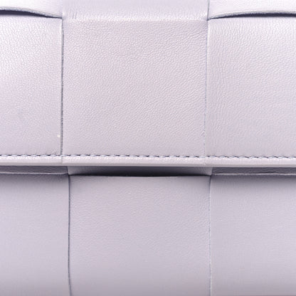 Bottega Veneta Lambskin Maxi Intrecciato Padded Large Flap Wallet Oyster Lilac 8 of 8