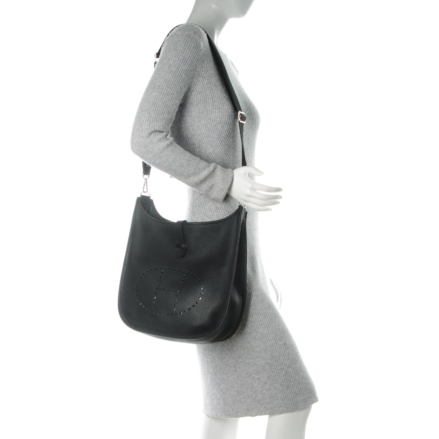 Hermes Taurillon Clemence Evelyne III GM Black 2 of 7