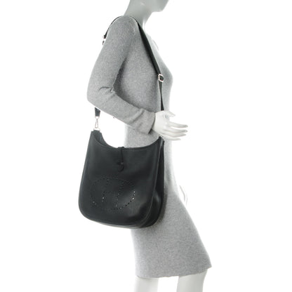 Hermes Taurillon Clemence Evelyne III GM Black 2 of 7