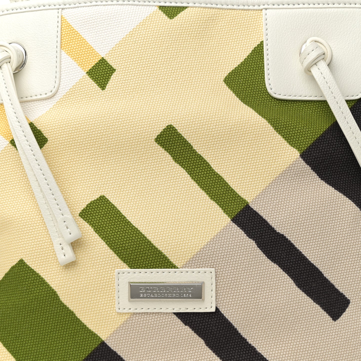 Canvas Mega Check Seaton Tote Bright Fern