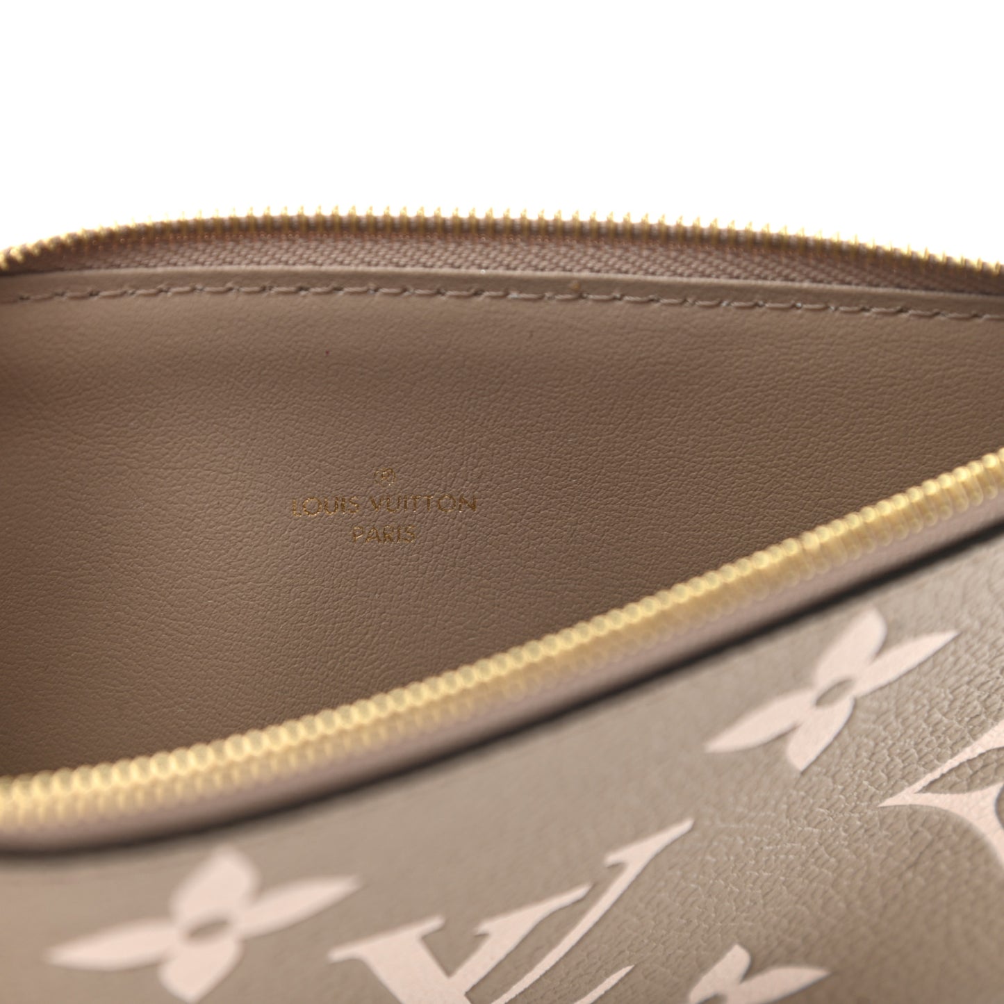 Empreinte Monogram Giant Pochette Felicie Zippered Insert Tourterelle Creme