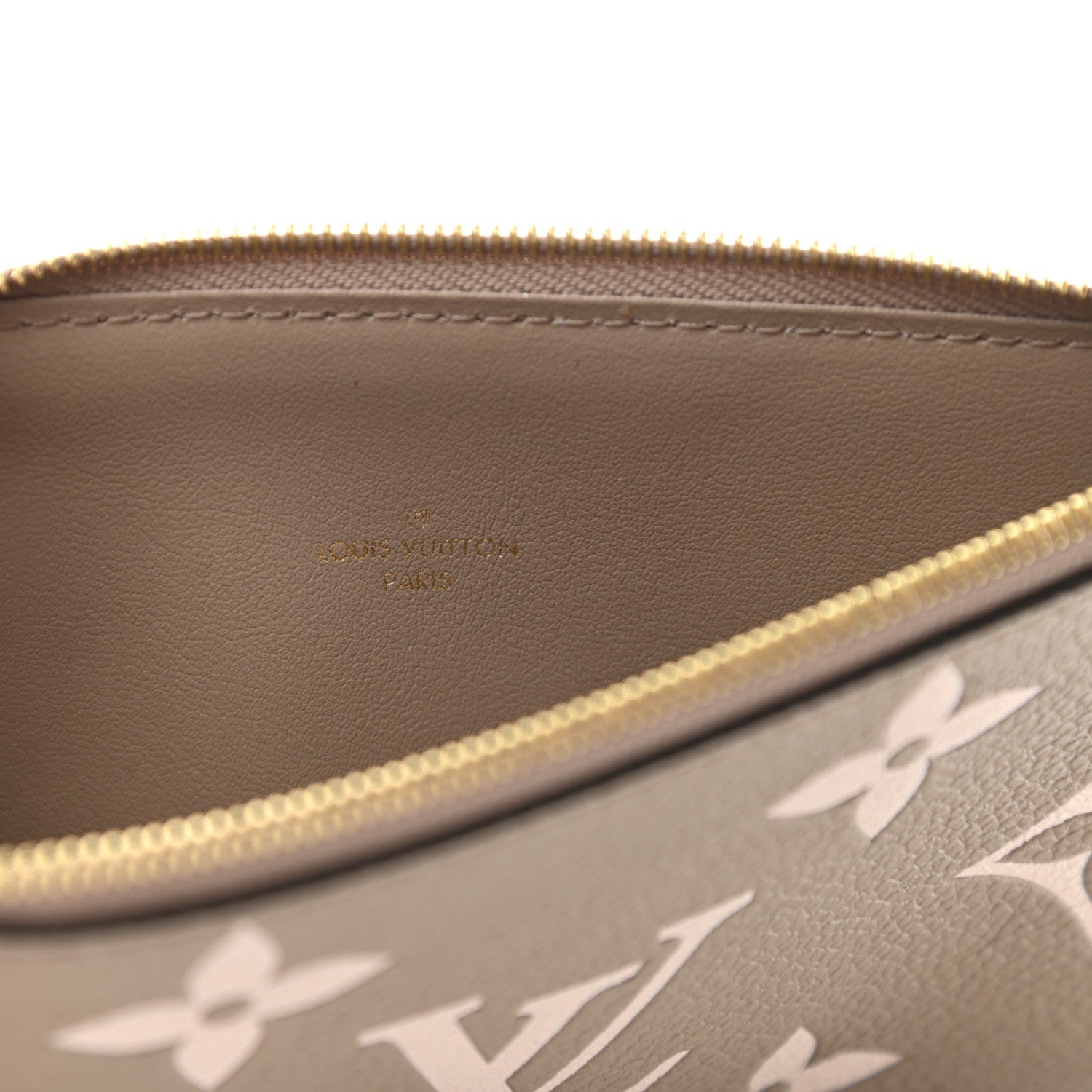 Louis Vuitton Empreinte Monogram Giant Pochette Felicie Zippered Insert Tourterelle Creme 6 of 6