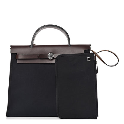 Hermes Toile Vache Hunter Herbag Zip 31 PM Black Ebene 1 of 18