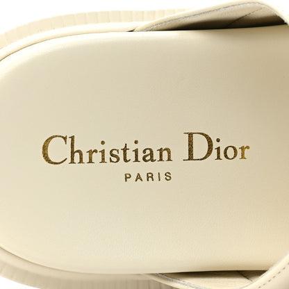 Christian Dior Lambskin Dioract 10mm Sandals 36 Off White 7 of 8