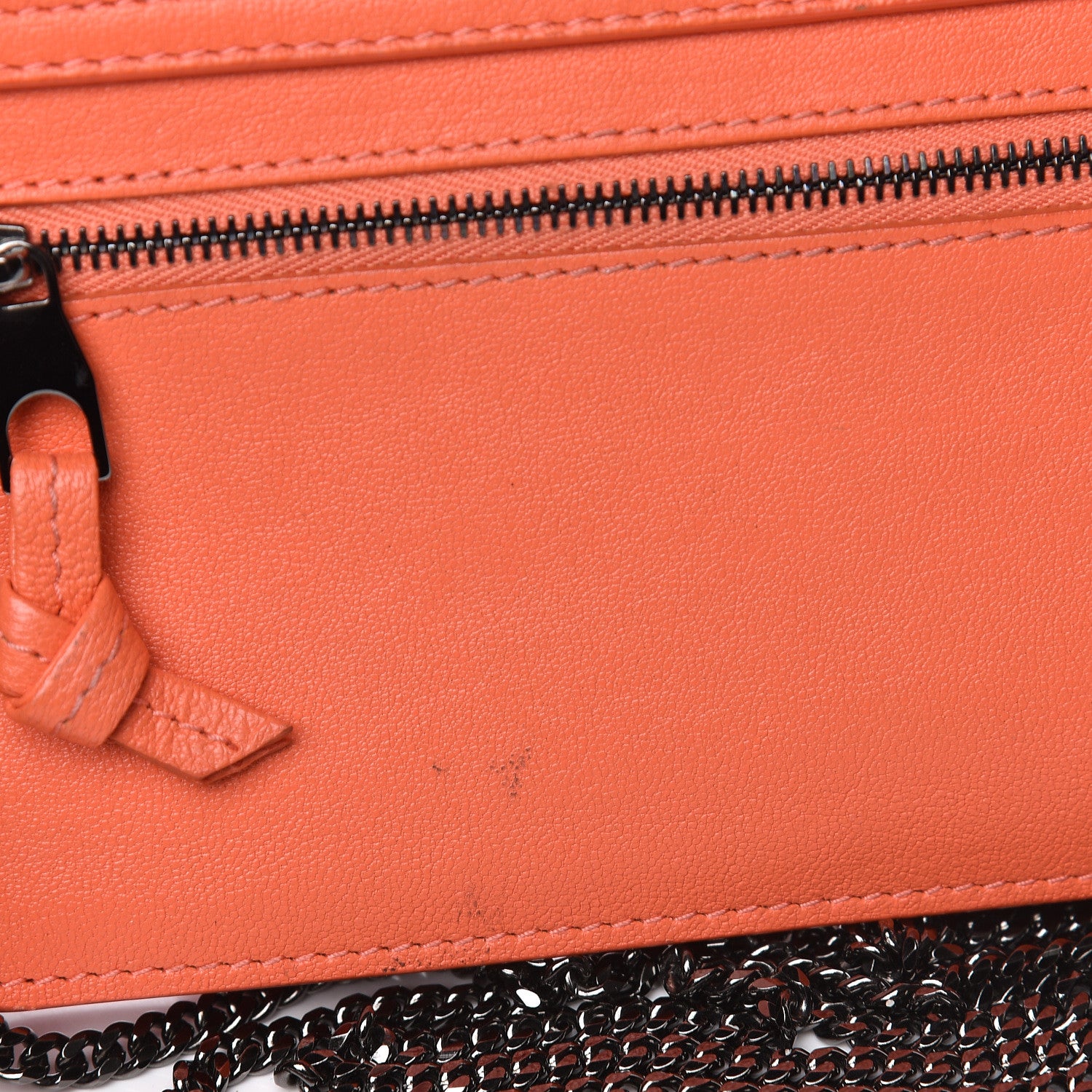 Proenza Schouler Lambskin PS1 Large Chain Wallet Grapefruit 6 of 14