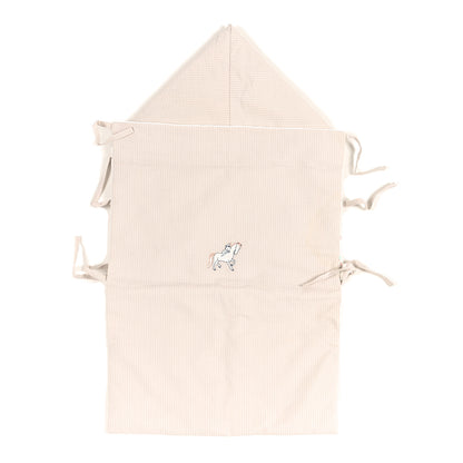 Hermes Cotton Poplin Embroidered Cabriole Baby Bunting Blanket Blanc Creme 1 of 4