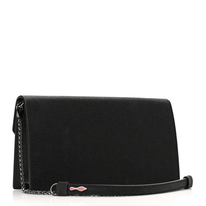 Christian Louboutin Glitter Calfskin Loubi54 Crossbody Clutch Black 3 of 9