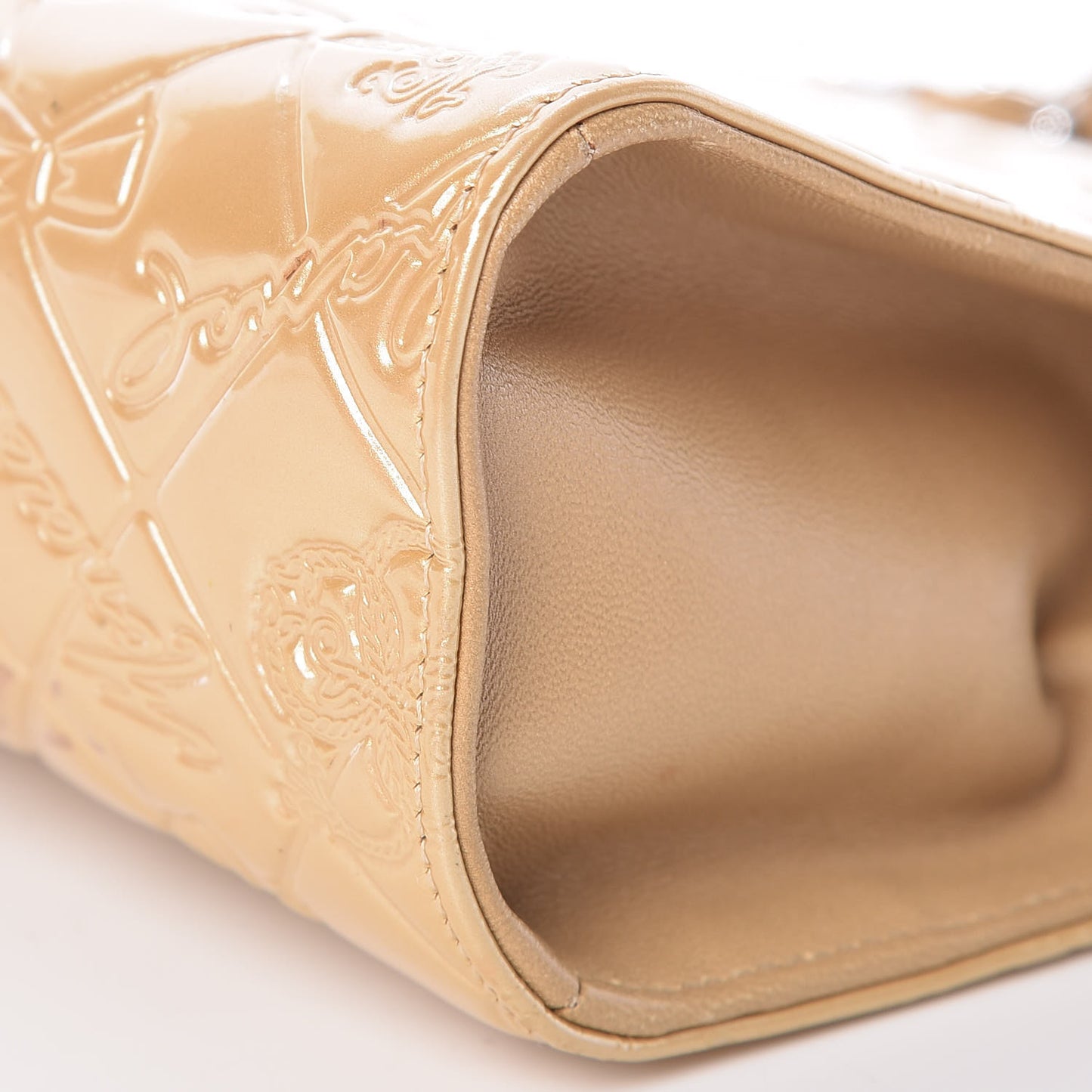 Patent Calfskin Lucky Symbols Pochette Gold