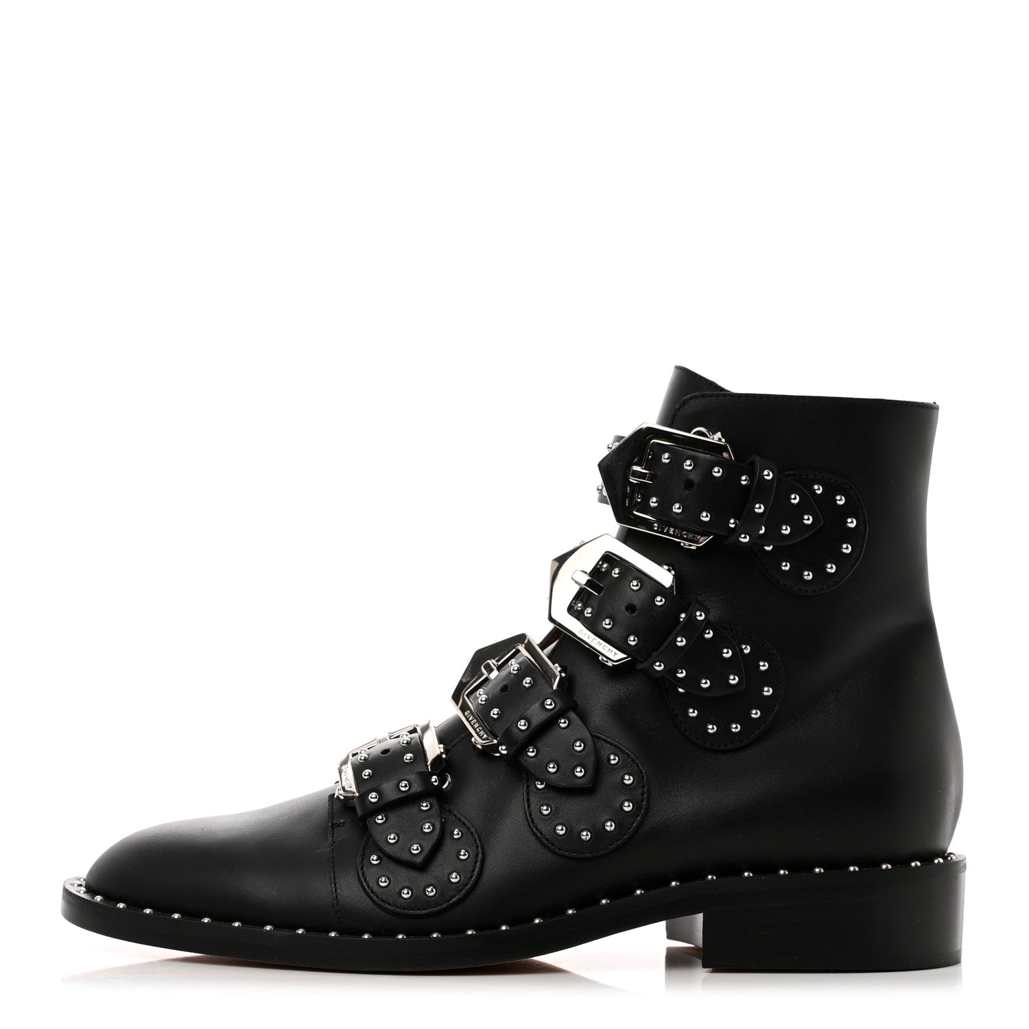 Givenchy Calfskin Studded Prue Buckle Bootie 36 Black 1 of 8