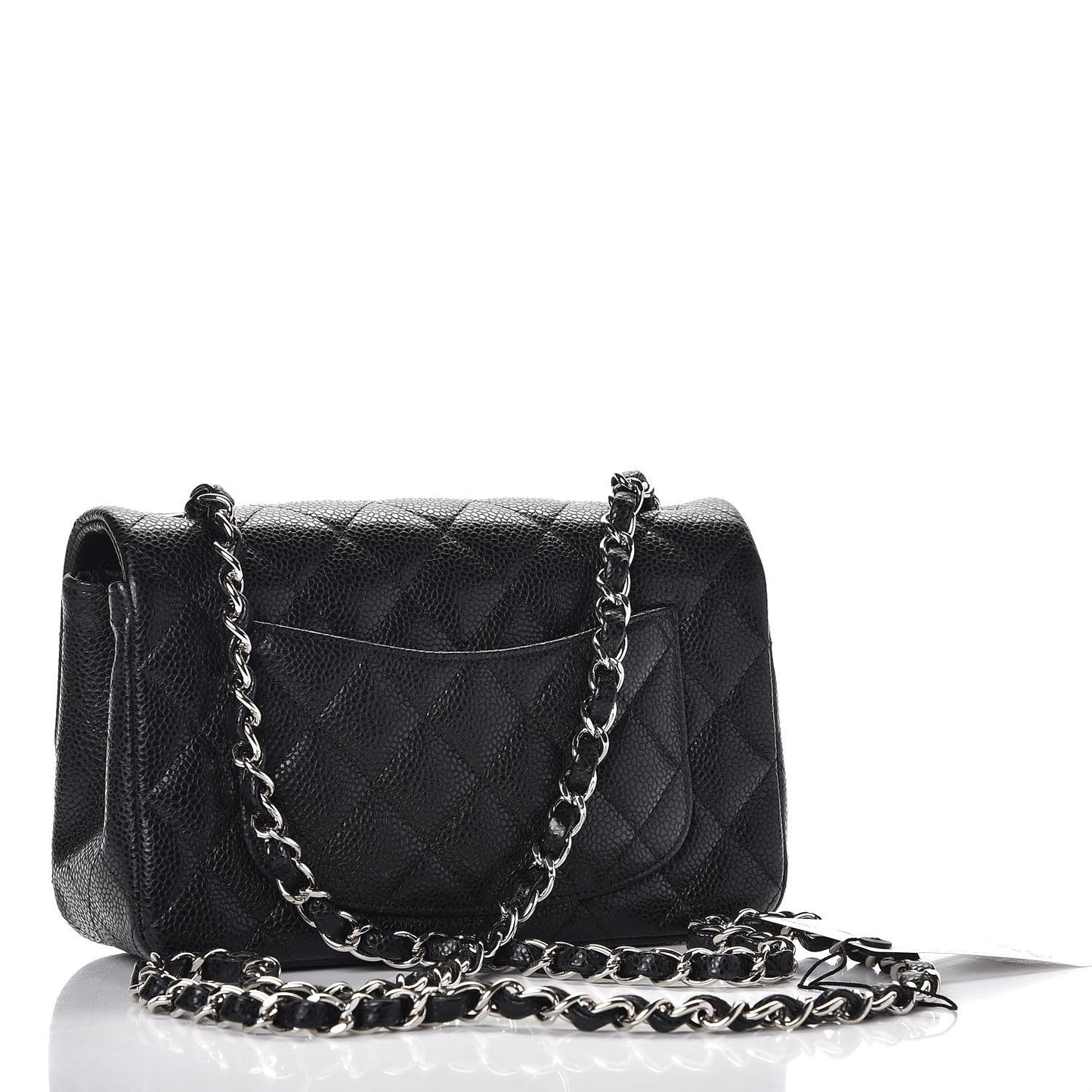 Caviar Quilted Mini Rectangular Flap Black