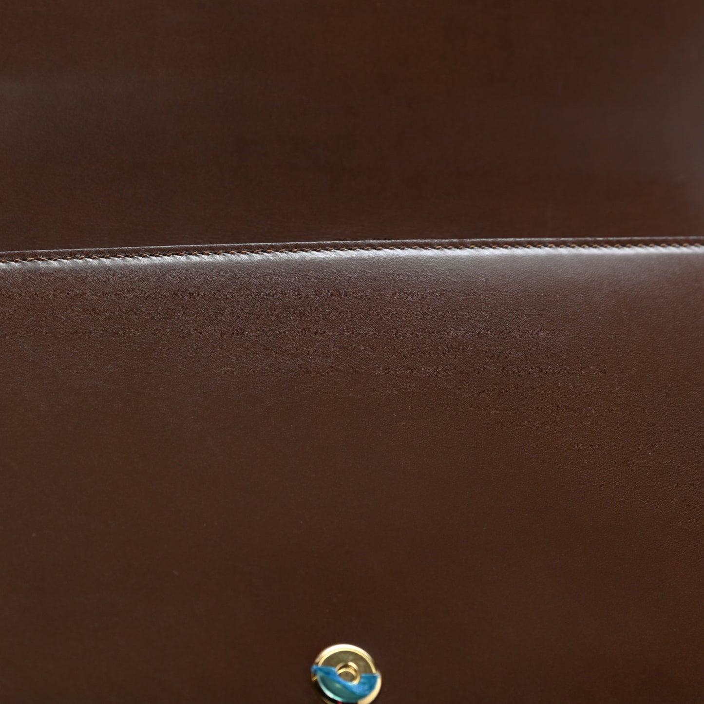 Calfskin Monogram Large Belle De Jour Clutch Brown