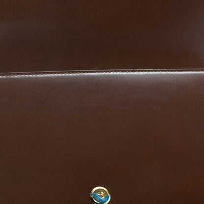 Saint Laurent Calfskin Monogram Large Belle De Jour Clutch Brown 6 of 7