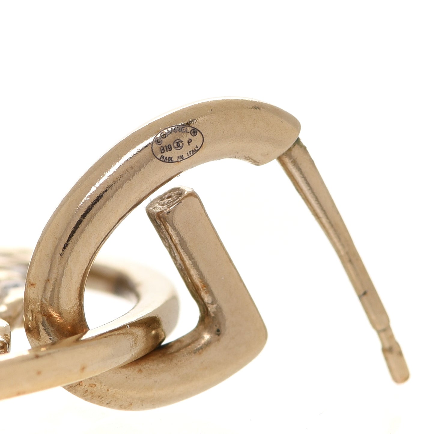 Baguette Crystal High Society CC Drop Earrings Gold