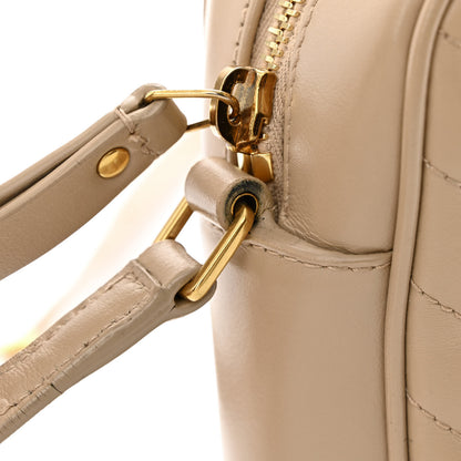 Saint Laurent Calfskin Matelasse Monogram Lou Camera Bag Nude Powder 12 of 18