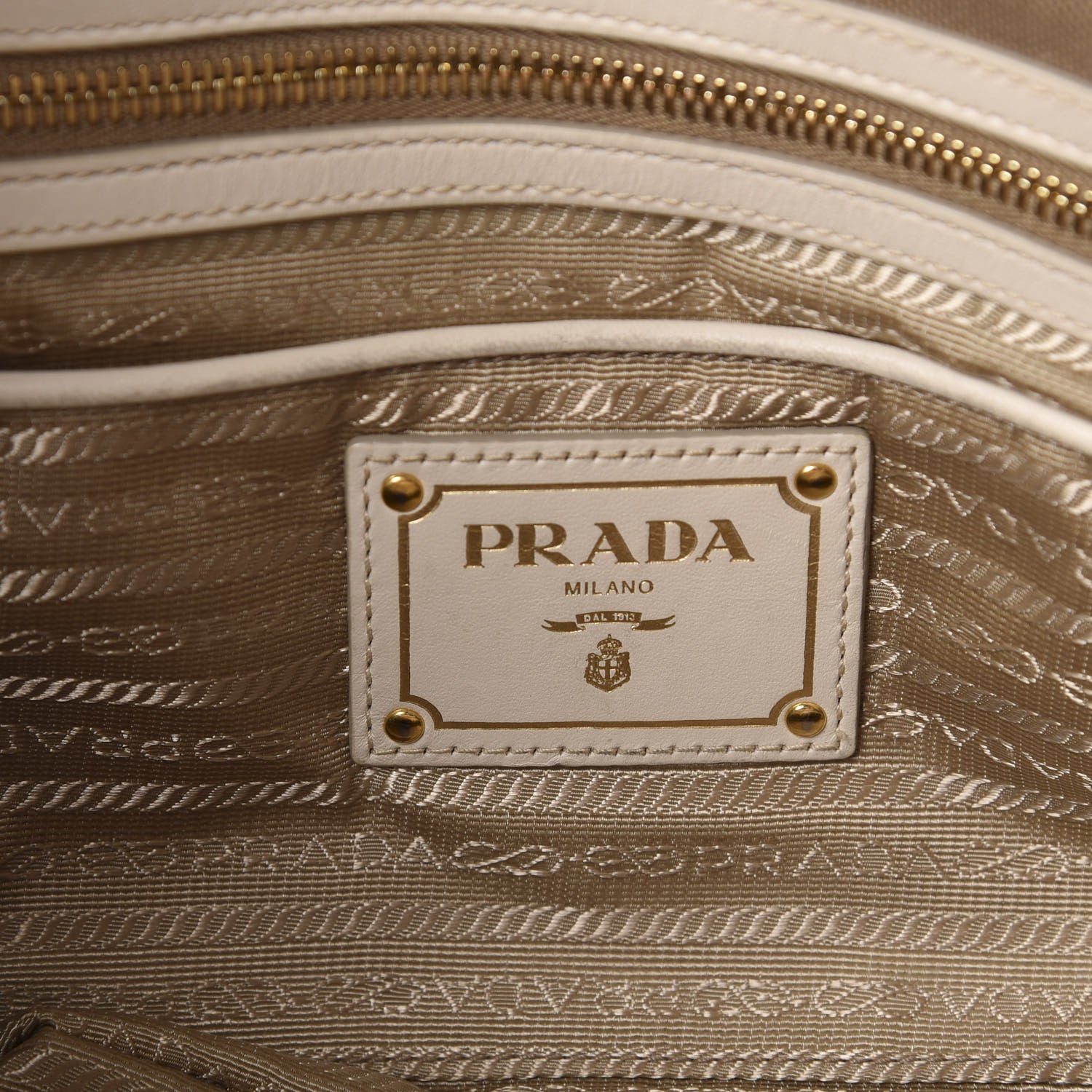 Prada Jacquard Logo Tote Talco 6 of 11