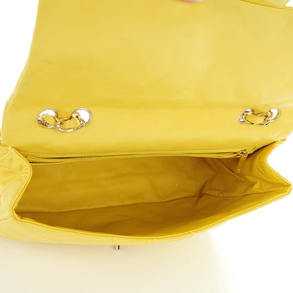 Chanel Lambskin Quilted Jumbo Single Flap Yellow 5 of 8