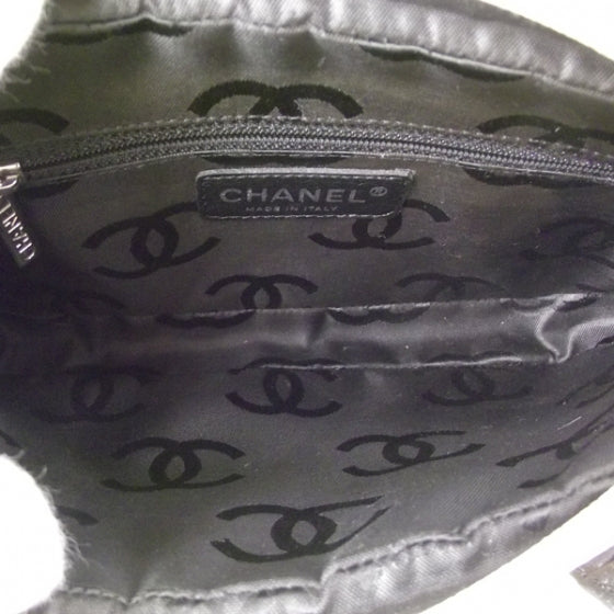 Chanel Calfskin Quilted Cambon Pochette Beige Black 7 of 14