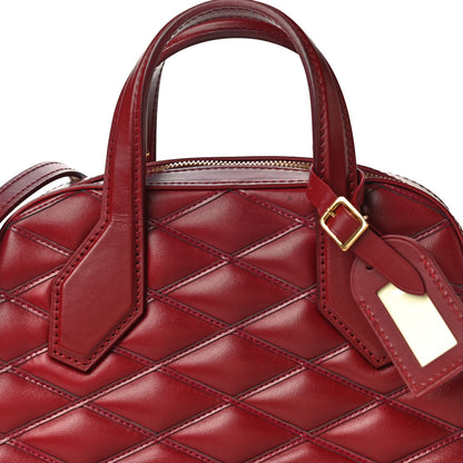 Louis Vuitton Lambskin Malletage Mini Dora Carmine 8 of 11