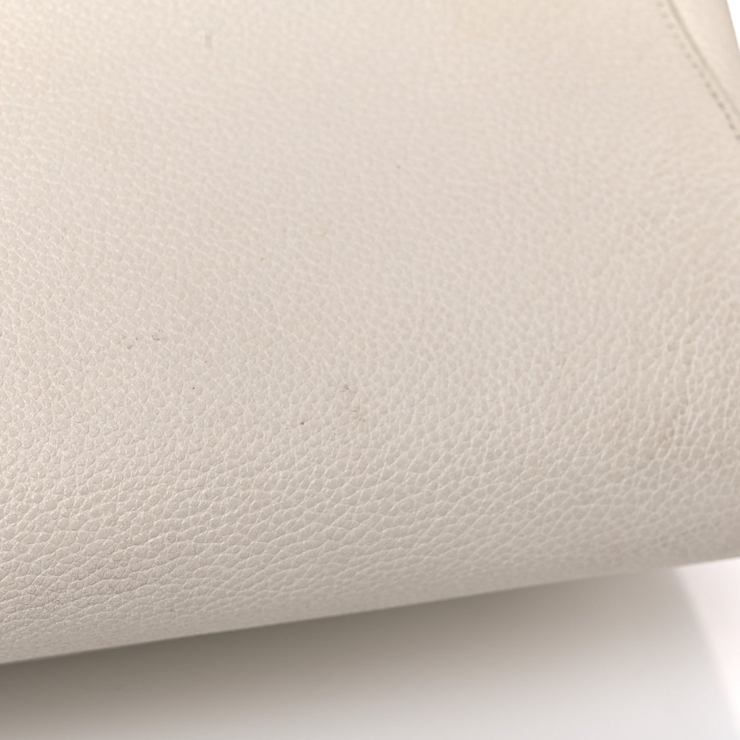 Saint Laurent Grained Calfskin Small Rive Gauche White 26 of 35