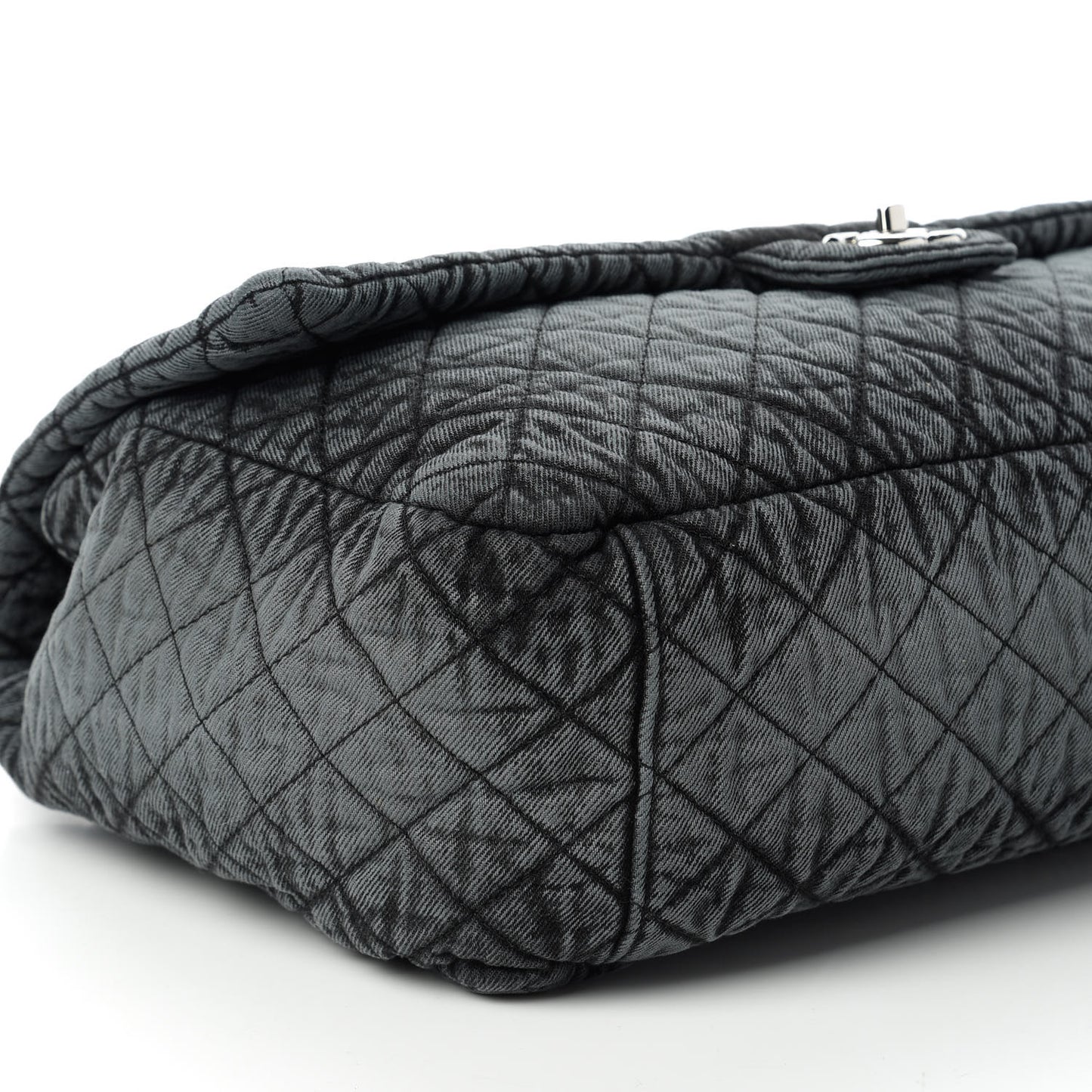 Denim Quilted Medium Denimpression XXL Flap Grey Black