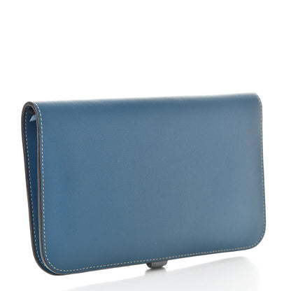Hermes Swift Dogon Combined Wallet Bleu De Galice and Bleu Lin 4 of 14