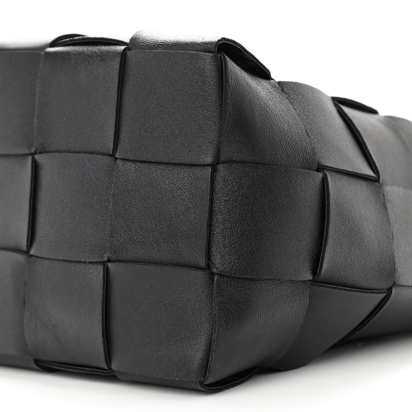 Nappa Maxi Intrecciato Cassette Bucket Bag Black