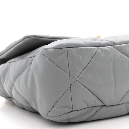 Chanel Lambskin Quilted Large Chanel 19 Flap Grey 9 of 12