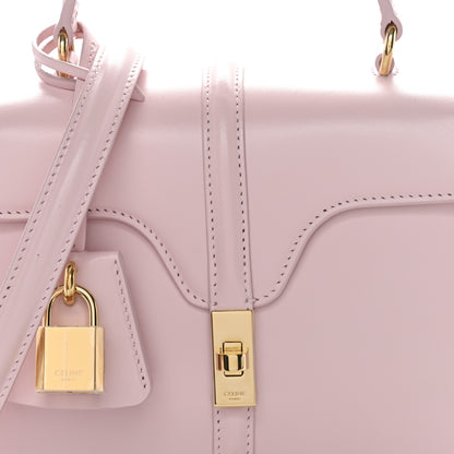 Celine Satinated Calfskin Mini 16 Top Handle Bag Pastel Pink 8 of 10