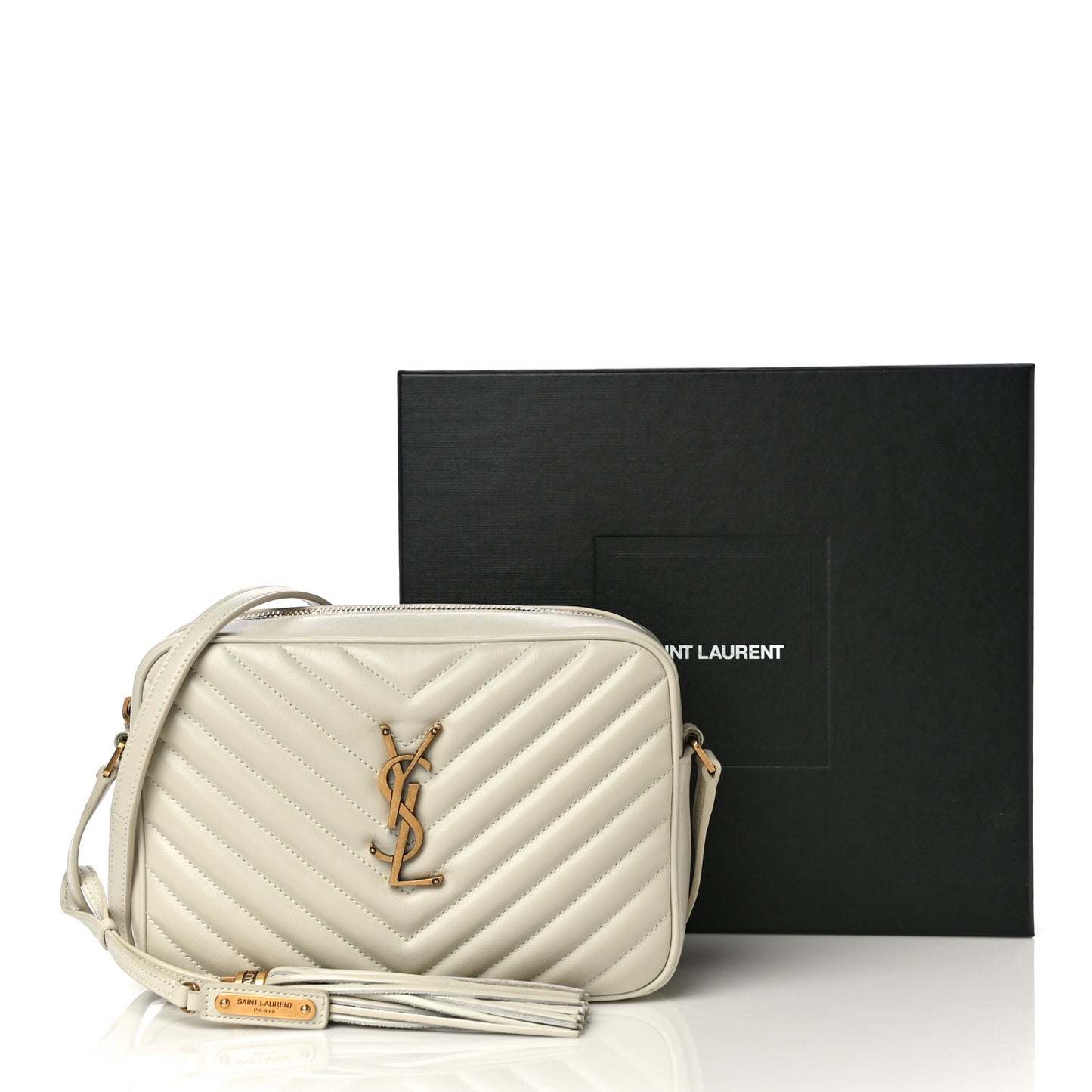 Calfskin Matelasse Monogram Lou Camera Bag Crema Soft
