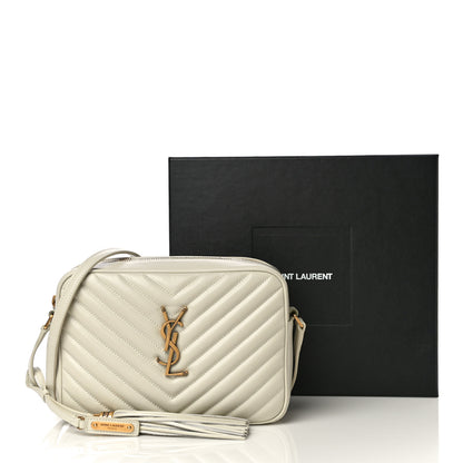 Saint Laurent Calfskin Matelasse Monogram Lou Camera Bag Crema Soft 14 of 14