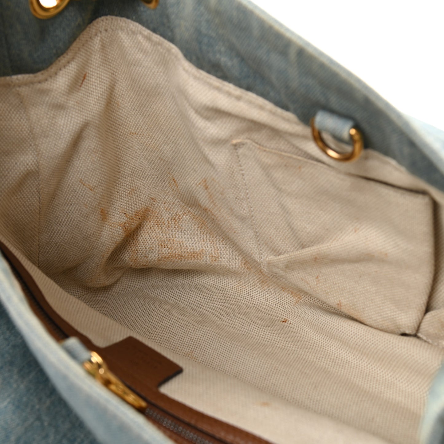 Denim Medium Soho Chain Shoulder Bag Blue
