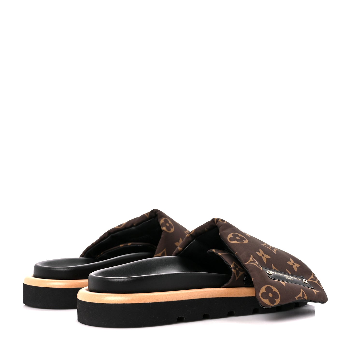 Nylon Monogram Pool Pillow Comfort Mule 39 Cacao Brown