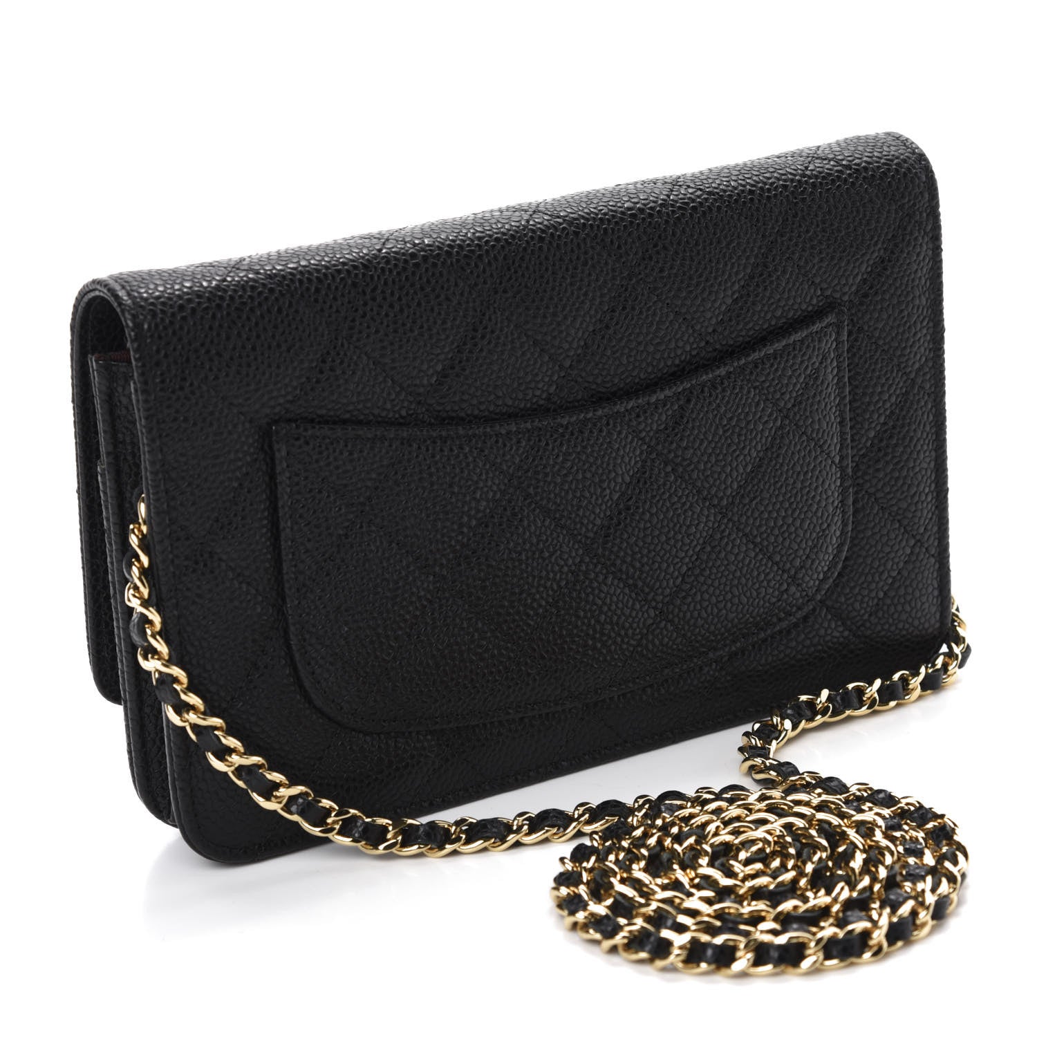 Chanel Caviar Quilted Wallet On Chain WOC Black 3 of 12