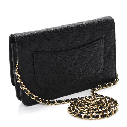 Chanel Caviar Quilted Wallet On Chain WOC Black 3 of 12