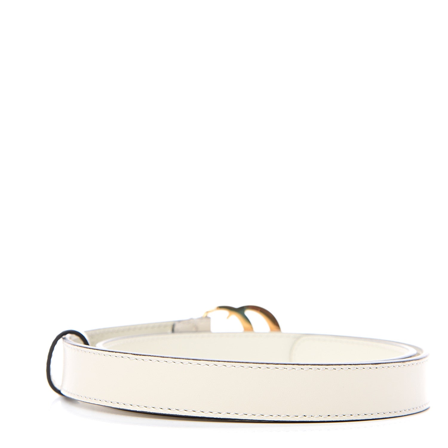 Gucci Plutone Calfskin Double G 20mm Belt 65 Mystic White 2 of 4