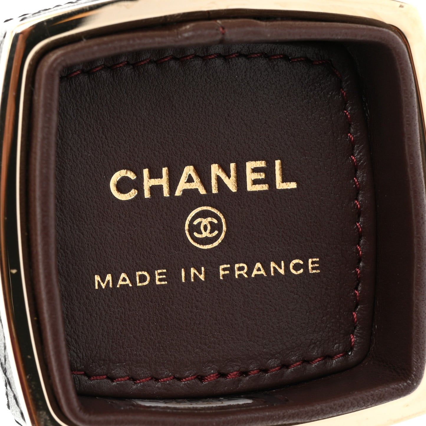Lambskin Quilted Small Beauty Box Clutch With Chain Black