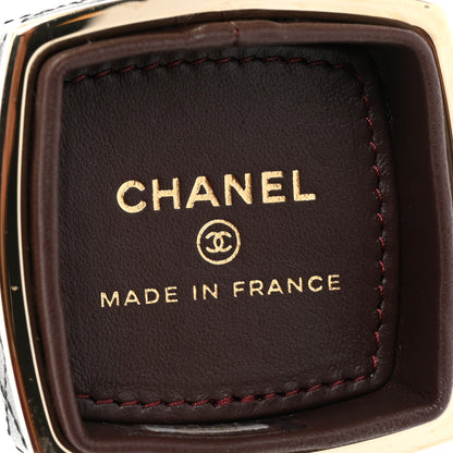 Chanel Lambskin Quilted Small Beauty Box Clutch With Chain Black 6 of 9