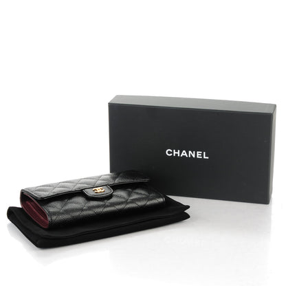 Chanel Caviar Quilted Large Flap Wallet Black 4 of 8