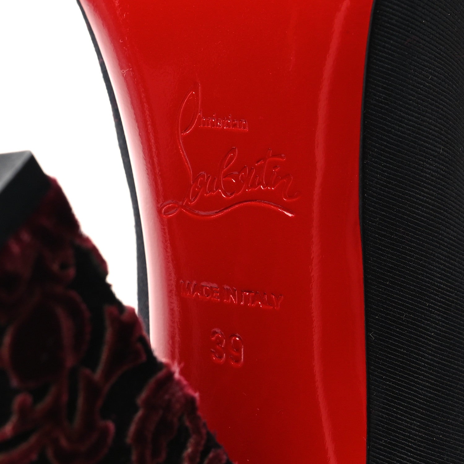 Christian Louboutin Velvet Tudor Soir 100 Block Heels 39 Black 6 of 7