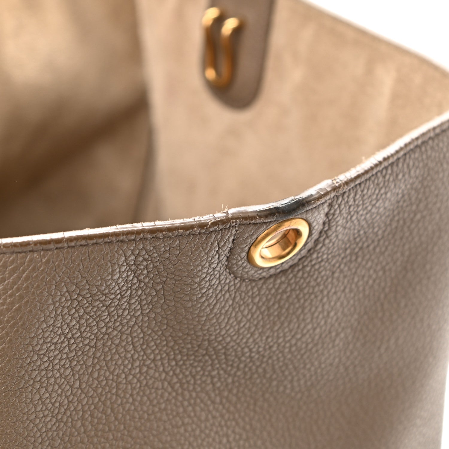 Celine Soft Grained Calfskin Sangle Bucket Bag Taupe 11 of 12