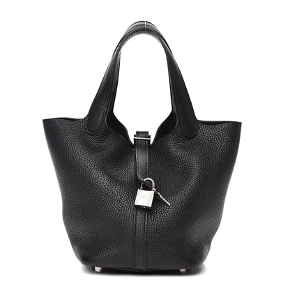 Hermes Taurillon Clemence Picotin Lock 18 PM Black 1 of 10