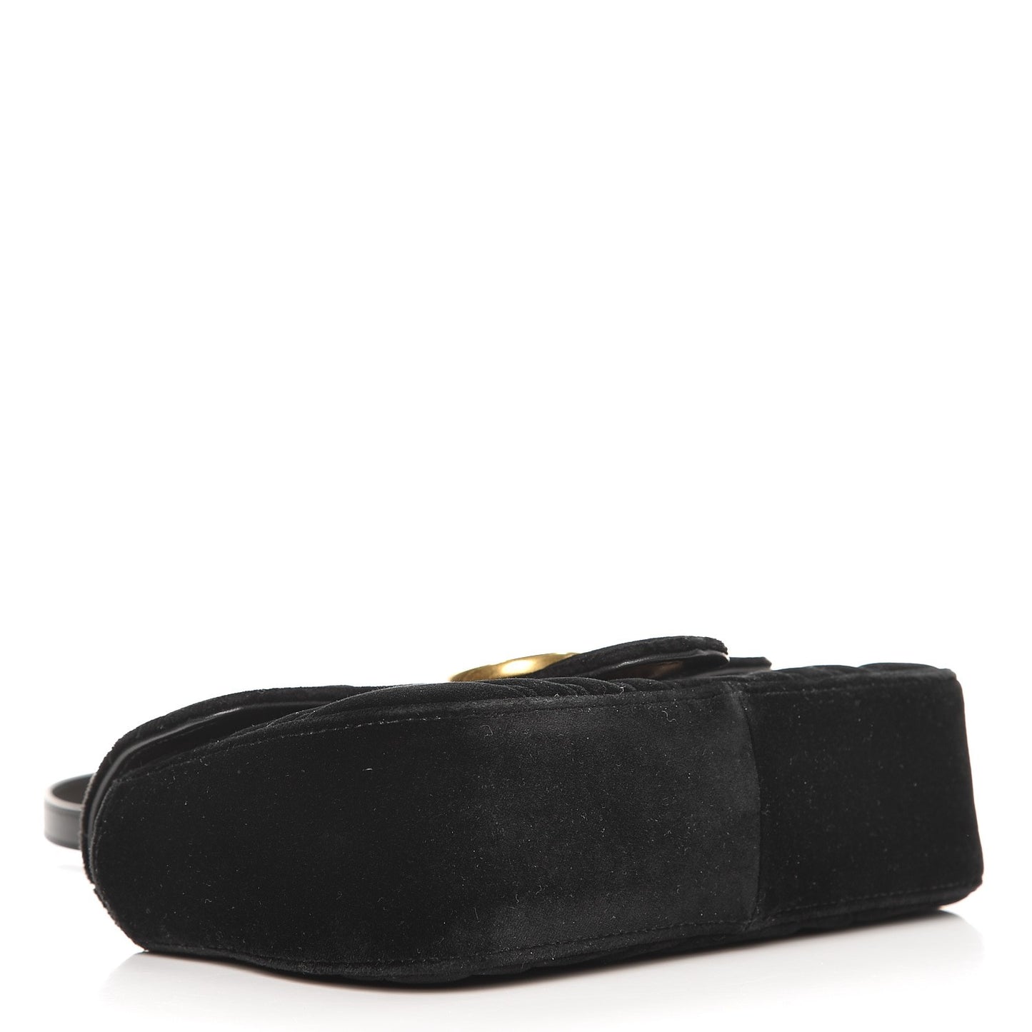 Velvet Matelasse Mini GG Marmont Shoulder Bag Black