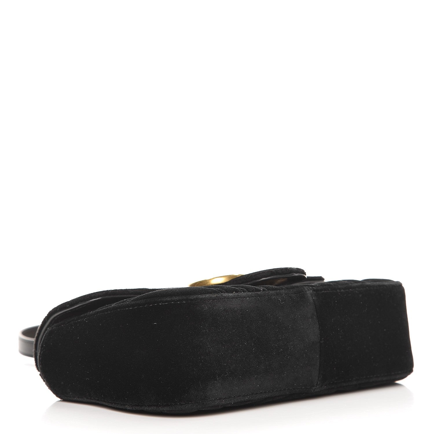 Gucci Velvet Matelasse Mini GG Marmont Shoulder Bag Black 4 of 7