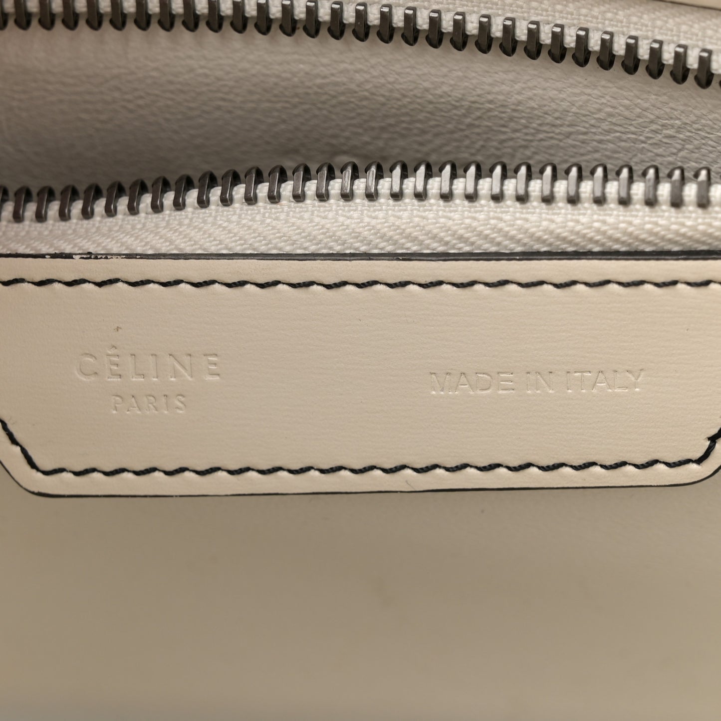Satin Calfskin Micro Debossed Luggage White