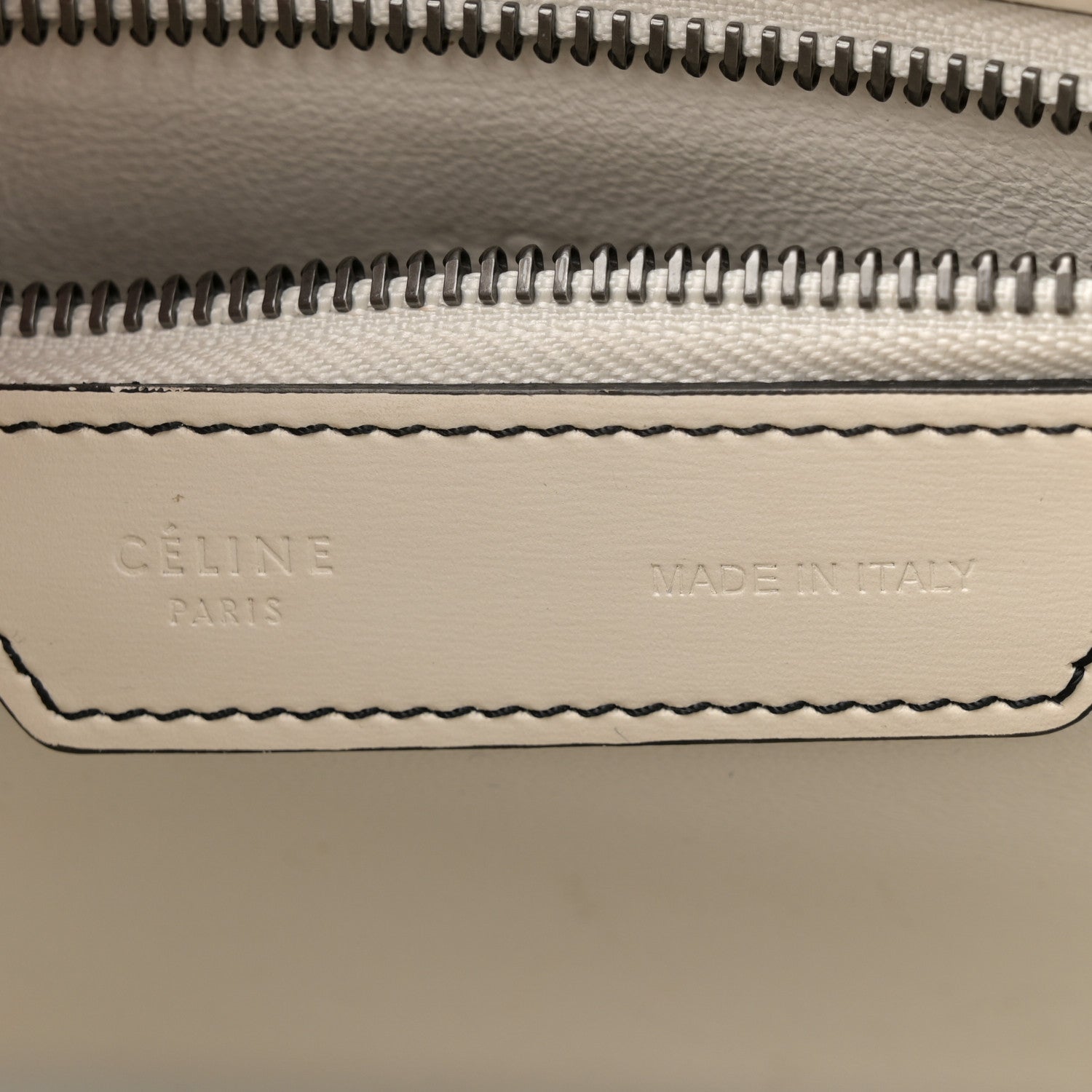 Celine Satin Calfskin Micro Debossed Luggage White 6 of 15